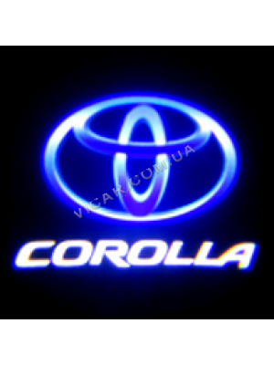 Логотип led в карту дверей Toyota Corolla